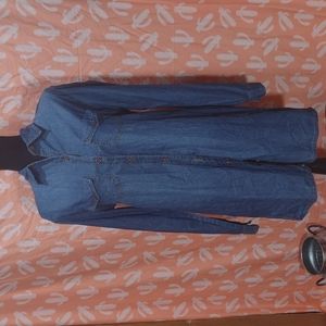 Jean button down dress.